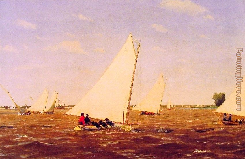 Sailboats Racing on the Delaware